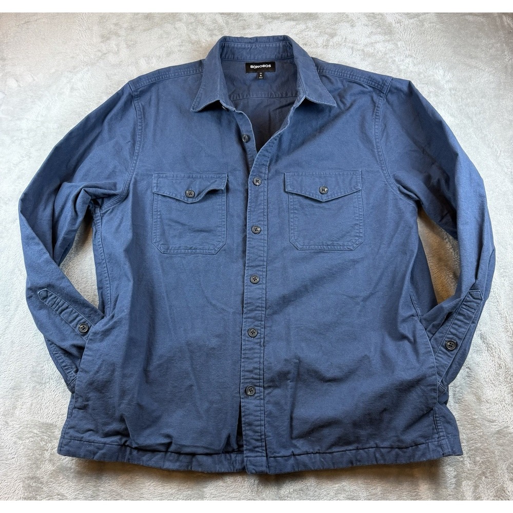 Bonobos‎ Shirt Jacket Men's XL Blue Flannel Outdoors Overshirt